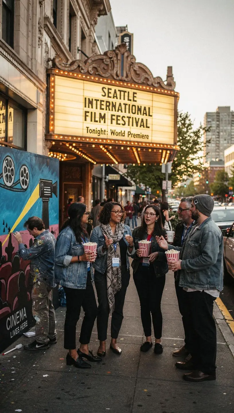 Сцена с культурным праздником, где участники в традиционных костюмах танцуют под живую музыку.