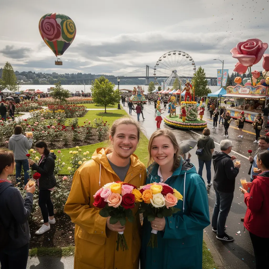Фестиваль музыки на открытом воздухе с радостными людьми, наслаждающимися живыми выступлениями.